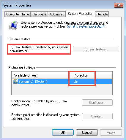 C&aacute;ch khắc phục lỗi &ldquo;System Restore Is Disabled by Your System Administrator&rdquo; Tr&ecirc;n Windows 10 , 11