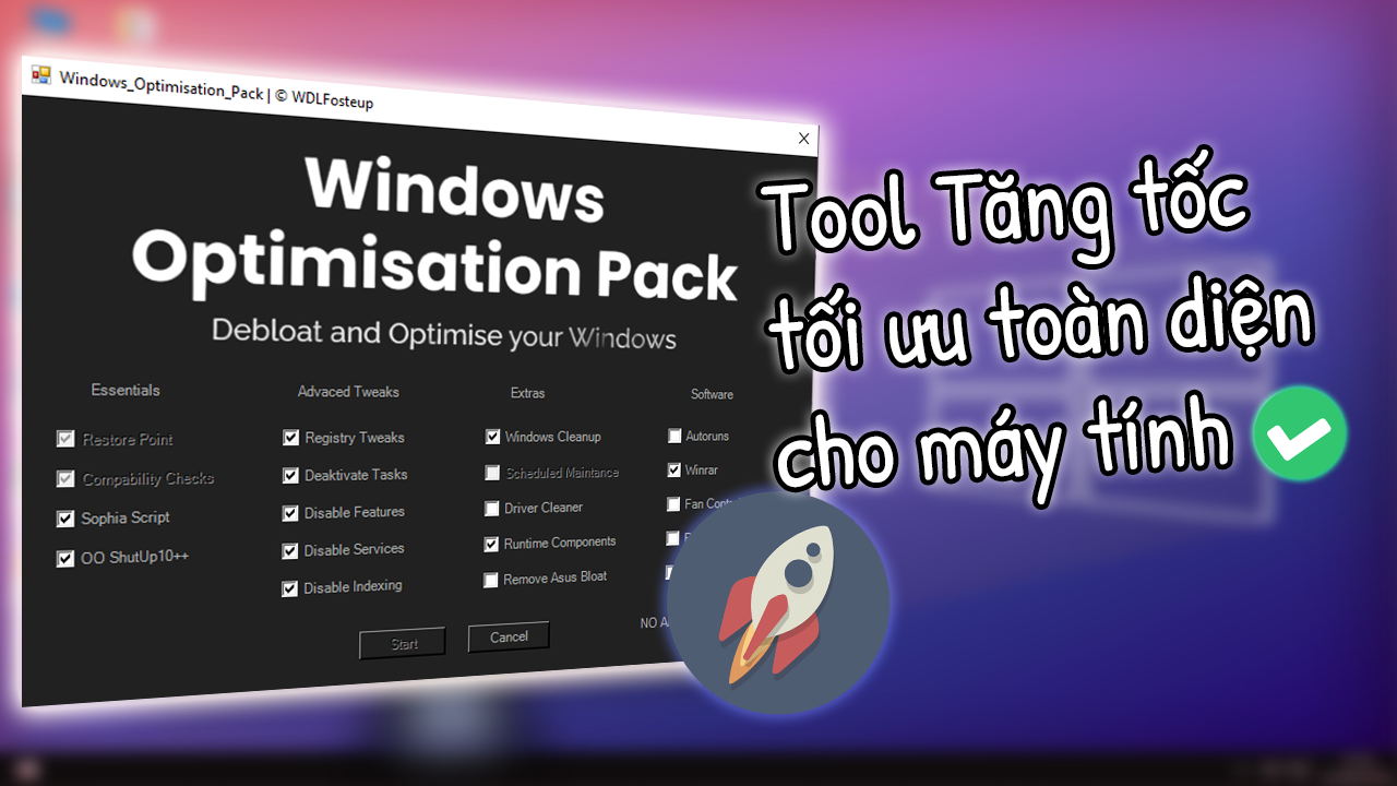 Tool Tối Ưu Ho&aacute; Windows , Tăng Tốc M&aacute;y T&iacute;nh Mượt