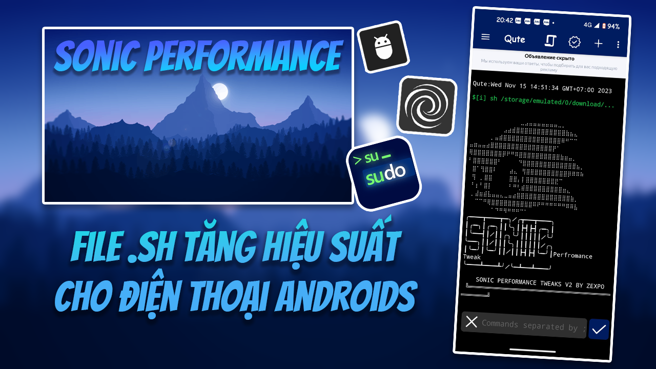 Chế độ Sonic Performance Androids Tăng Hiệu Suất Điện Thoại