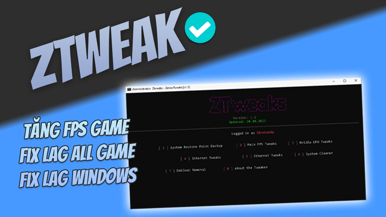 ZenoxTweaks &ndash; Giảm Lag Mọi Game , Windows 10 + 11